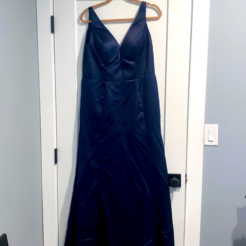 Navy blue gown